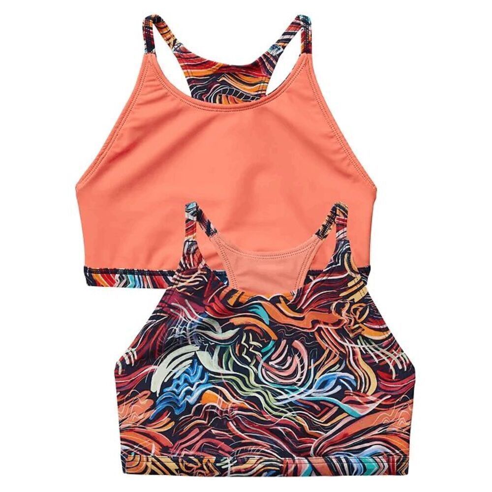 Athleta Girl Swim Top Reversible Field Day Bikini Top Size XL NWT